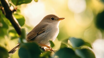 Tiny Bird on Branch
