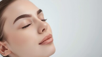 Beautiful Woman with Closed Eyes