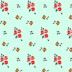 seamless pattern with flowers design digital print.