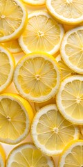 lemon slices on white background