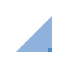 Fototapeta premium Right angle triangle shape in geometry.