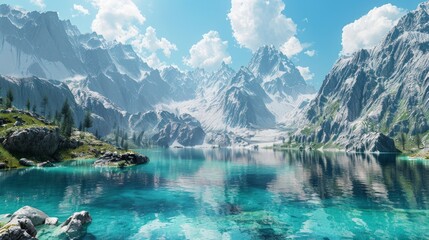 Serenity of the Mountain Lake.