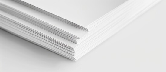 Stacked White Paper On White Background