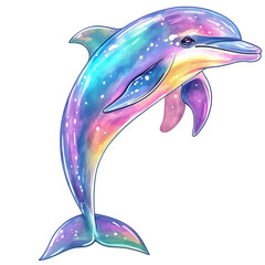 dolphin jumping isolated on transparent background,, dolphin jumping isolated on white. © MH