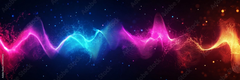 Poster abstract colorful wave background - abstract colorful wave background with a dynamic feel. the image