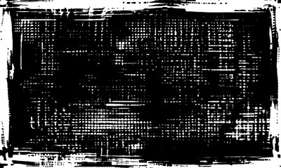 Abstract Black Rough Grunge Texture Design Background. Halftone Grunge Dots Texture Background. Border Frame.