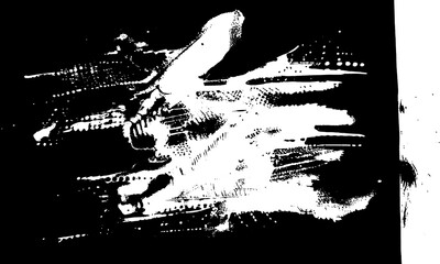 White Paint Splashes Texture. Distressed Splatter on White Paper. Monochrome Grunge Texture.