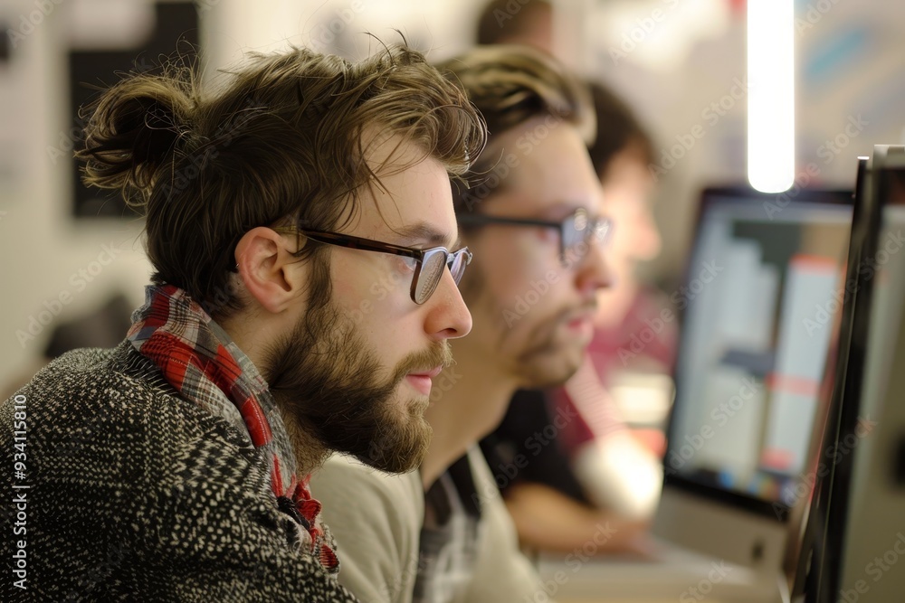 Poster man sitting at desk in front of computer, usability test reveals unexpected insights