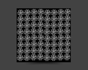 Abstract geometric curvy square zigzag shape lines pattern
