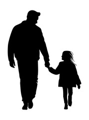 father with child silhouette

