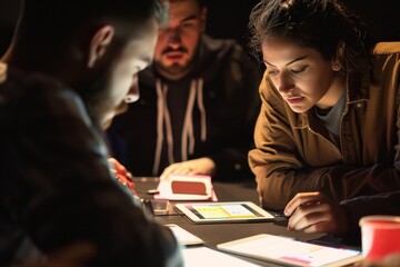 group of people sitting at table in front of computers, user testing session captures user behavior