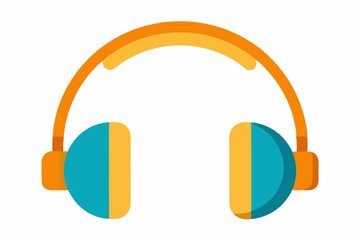 Headphones on a white background