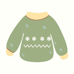 Christmas Sweater Cartoon sweater Knitted comfort winter clothing Wool cozy cute hand drawn (11)