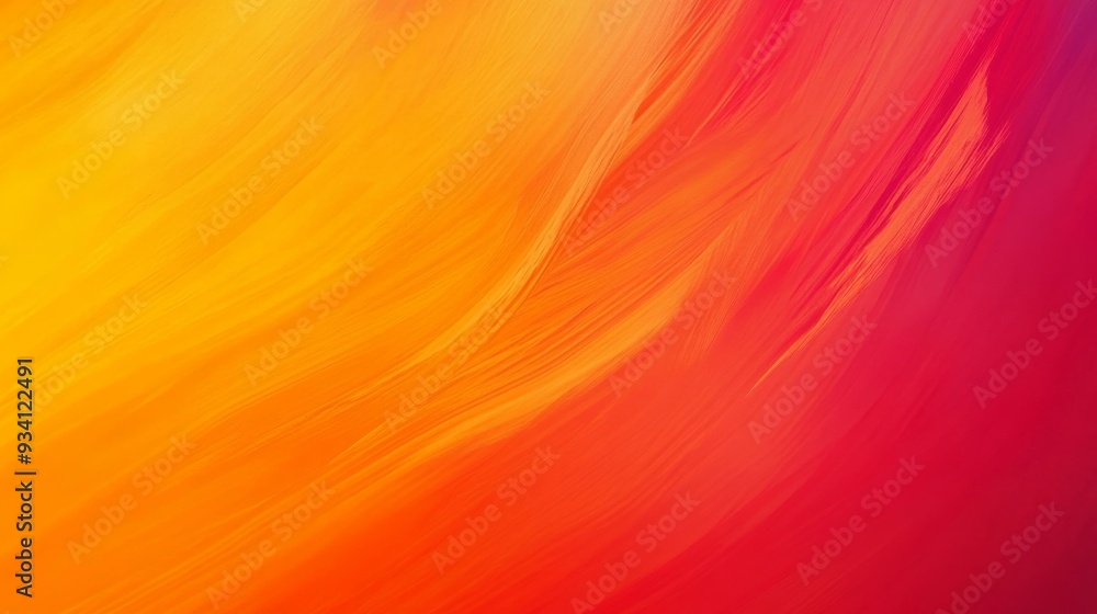 Poster Vibrant gradient background blending from bright red to fiery orange, ideal for grabbing attention with a dramatic effect.