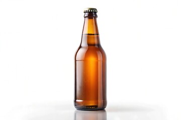 Generic beer bottle isolated on a white background

