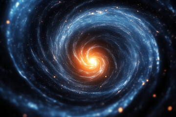 Obraz premium swirling galaxies and stars in space, AI generated