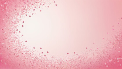 Fototapeta premium pink background with confetti and free space for text