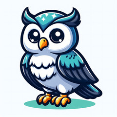 Fototapeta premium vector design of owl against white background 