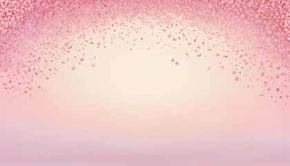 pink background with confetti and free space for text