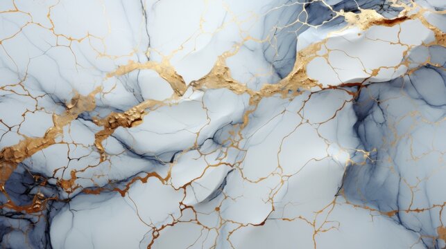 High Quality White and Beige Marble Texture with Gold Accents in 12K Resolution