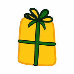 Gift box present Hand drawnGift for Christmas birthday Valentines day Flat cartoon colored box (8)