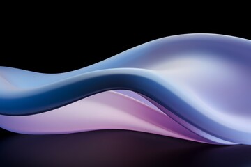 Obraz premium Abstract Blue and Purple Wave - Minimalist Digital Art