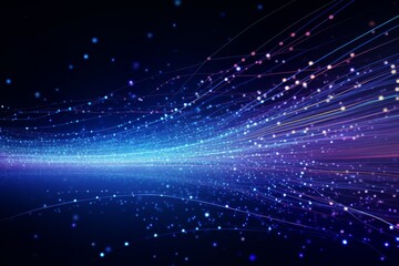 Obraz premium Abstract Glowing Lines: Digital Art Background