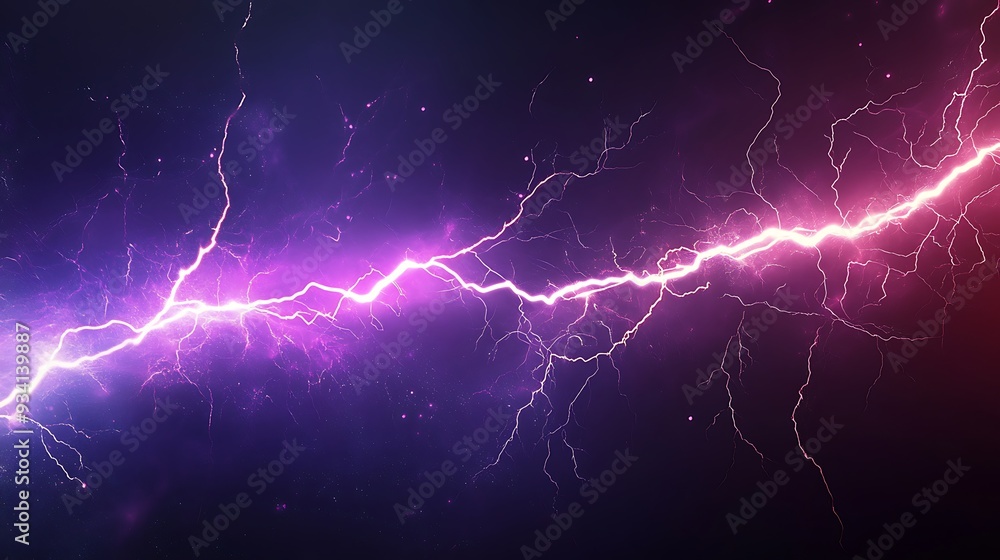 Poster a dynamic lightning bolt background with a clear, open area for text