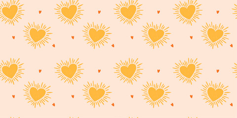 hearts sun pattern