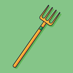 Pitch Fork Vector Illustration