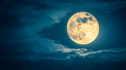 Fototapeta premium Full Moon in the Night Sky