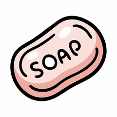 Soap Hand Drawn Doodle Icon on a isolated white background (4)