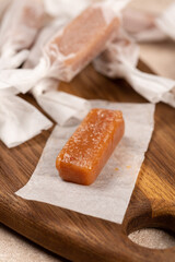 Handmade toffee, creamy with sea salt