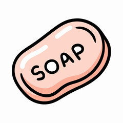 Soap Hand Drawn Doodle Icon on a isolated white background (8)