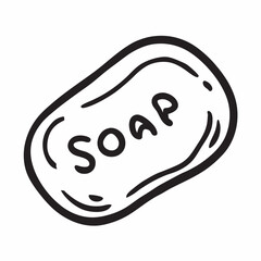 Soap Hand Drawn Doodle Icon on a isolated white background (11)