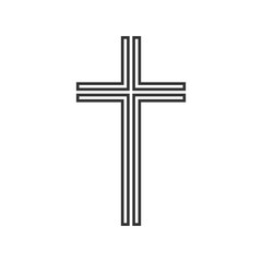 Christian Cross Religious Line Icon