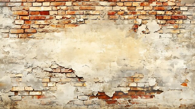 A rustic brick wall background with a faded area in the middle for text placement