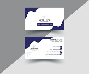 corporate white creative business card  design template.