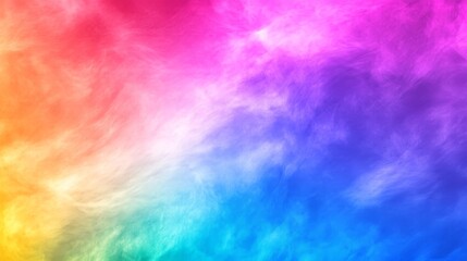 Abstract Rainbow Cloudscape, Digital Art, Color Gradient, Sky, Texture