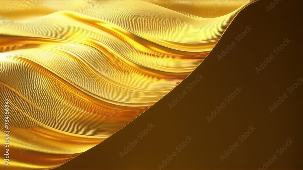 Poster luxurious golden background with satin drapery. 3d illustration, 3d rendering.3d abstract modern bus