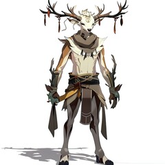 Fototapeta premium Anime Deer Warrior