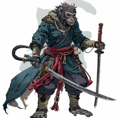 Fototapeta premium Anime Monkey Warrior