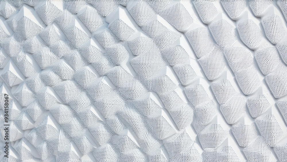 Aufkleber this is a real 3d design featuring a geometric pattern of white polygons creating a modern and sophi