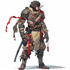 Obraz premium Anime Monkey Warrior