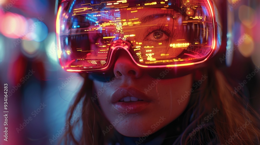 Poster create a captivating visual narrative depicting the transformative power of vr goggles, ai animation