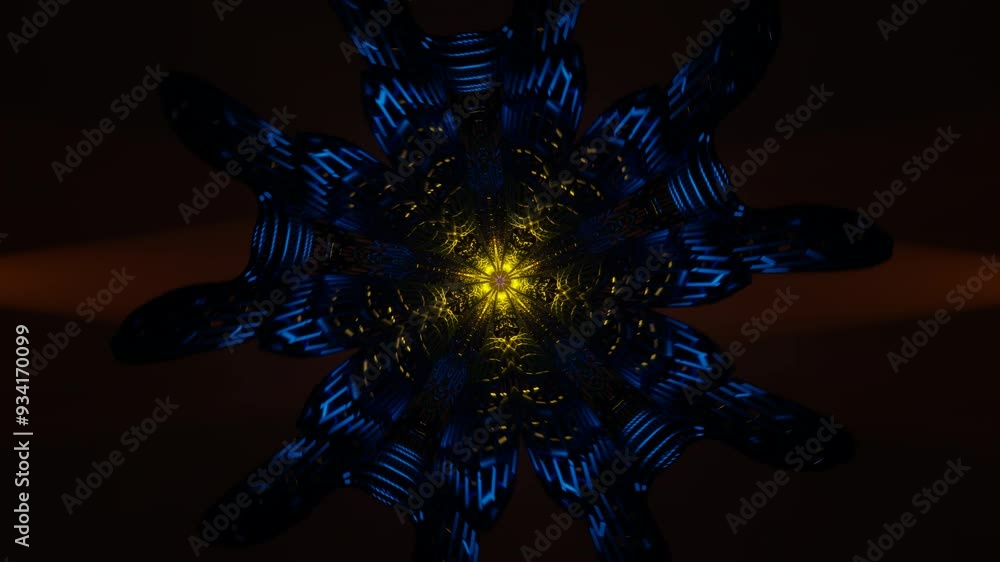 Poster seamless vj loop of neon lights flashing in a rhythmic and vibrant disco style.