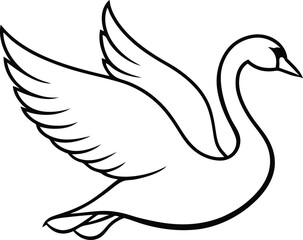 Line art of a swan