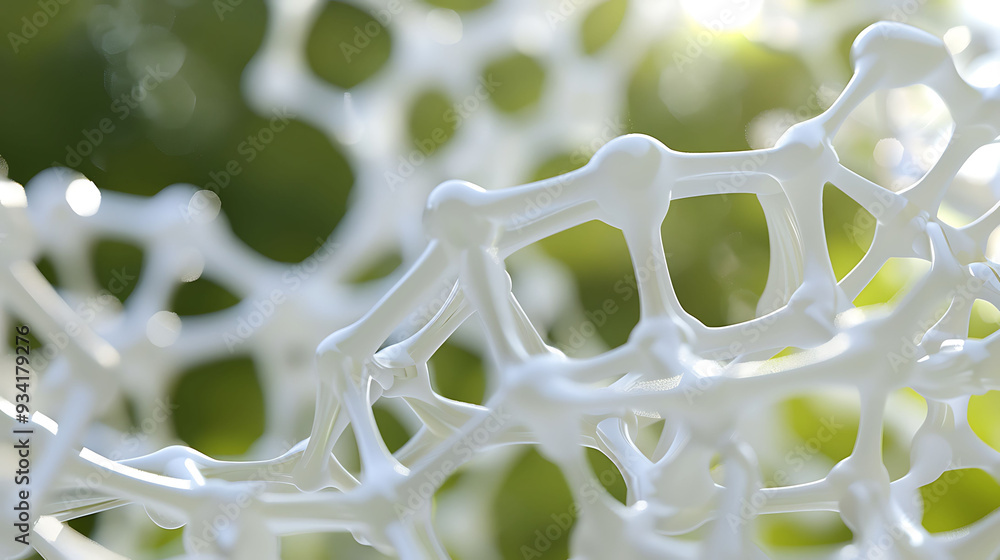 Poster molecular architecture showcasing complex structures with detailed molecular designs