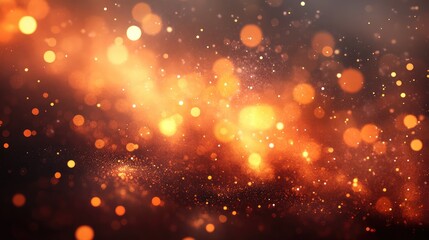 Digital embers glowing softly, with warm hues of orange and red, contrasted against a cool, dark background.