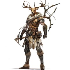 Fototapeta premium Anime Deer Warrior